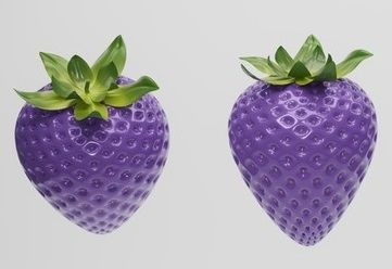 two purple strawberries